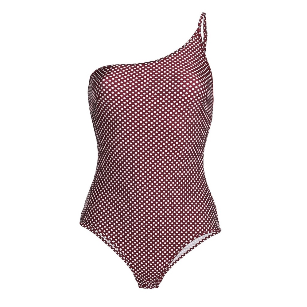 NWT Zimmermann polka dot one shoulder swimsuit